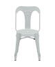 KRAFT Zoeli Lot de 2 chaises de salle a manger  Métal blanc mat  Style industriel  L 44 x P 53 cm