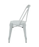 KRAFT Zoeli Lot de 2 chaises de salle a manger  Métal blanc mat  Style industriel  L 44 x P 53 cm