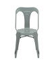 KRAFT Zoeli Lot de 2 chaises de salle a manger  Métal gris satiné  Style industriel  L 44 x P 53 cm