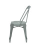 KRAFT Zoeli Lot de 2 chaises de salle a manger  Métal gris satiné  Style industriel  L 44 x P 53 cm