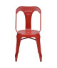 KRAFT Zoeli Lot de 2 chaises de salle a manger  Métal rouge mat  Style industriel  L 44 x P 53 cm