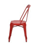 KRAFT Zoeli Lot de 2 chaises de salle a manger  Métal rouge mat  Style industriel  L 44 x P 53 cm