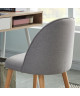 MACARON chaise de salle a manger  Tissu gris clair  Scandinave  L 50 x P 50 cm