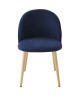 MACARON chaise de salle a manger  Tissu bleu  Scandinave  L 50 x P 50 cm