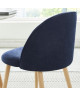 MACARON chaise de salle a manger  Tissu bleu  Scandinave  L 50 x P 50 cm