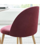 MACARON chaise de salle a manger  Tissu rouge  Scandinave  L 50 x P 50 cm