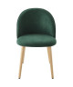 MACARON chaise de salle a manger  Tissu vert  Scandinave  L 50 x P 50 cm