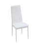 MAT Lot de 4 chaises de salle a manger  Simili blanc  Style contemporain  L 39 x P 40 cm