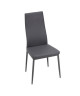 MAT Lot de 4 chaises de salle a manger  Simili gris  Style contemporain  L 39 x P 40 cm