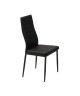 SAM Lot de 6 chaises de salle a manger en simili noir  Style contemporain  L 50 x P 44 cm