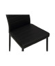 SAM Lot de 6 chaises de salle a manger en simili noir  Style contemporain  L 50 x P 44 cm