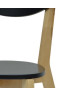 SMILEY Chaise de salle a manger en bois coloris bois naturel et noir  Scandinave  L 37,5 x P 39,5 cm