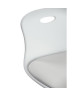 LYLO Chaise de bureau  Simili blanc  Vintage  L 44 x P 51,5 cm