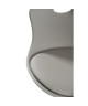LYLO Chaise de bureau  Simili gris souris  Vintage  L 44 x P 51,5 cm