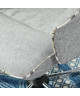 THOMASINA A Fauteuil de bureau en métal chromé  Tissu gris  Contemporain  L 62 x P 64 cm