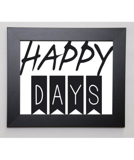 BRAUN STUDIO Image encadrée Happy Days 31x37 cm Noir