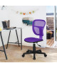 FLYINGO Chaise de bureau  Tissu maille violet  Style classique  L 47 x P 40 cm