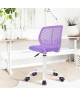 CARNA Chaise de bureau  Tissu maille violet  Style contemporain  L 40 x P 44 cm