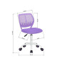 CARNA Chaise de bureau  Tissu maille violet  Style contemporain  L 40 x P 44 cm