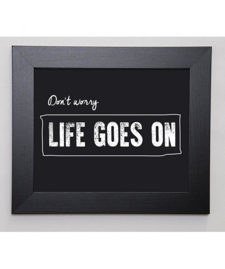 BRAUN STUDIO Image encadrée Life goes on 31x37 cm Noir