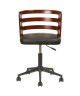 SAMANTHA Chaise de bureau  Simili noir  Style contemporain  L 46 x P 48 cm