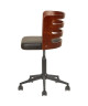 SAMANTHA Chaise de bureau  Simili noir  Style contemporain  L 46 x P 48 cm