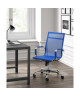 LAW Chaise de bureau  Tissu bleu  Style contemporain  L 57 x P 77 cm