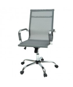 LAW Chaise de bureau  Tissu gris  Style contemporain  L 57 x P 77 cm