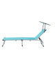 BEAU RIVAGE Chaise longue et paresoleil Bikini en aluminium  Bleu