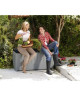 KETER Coffre de jardin avec assise 340L  Gris et anthracite