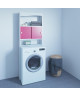 GALET Meuble WC ou machine a laver L 64 cm  Rose fuchsia