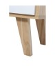 KEIKO Commode de chambre style scandinave en bois pin mélaminé blanc  L 69 cm