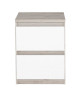 FINLANDEK Chevet NATTi contemporain décor chene cendré et blanc mat  L 42 cm