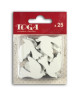 TOGA Pack de 25 Confettis Bois Colombes  Blanc