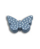 TOGA Pack de 25 Confettis Bois Papillons  Bleu et taupe