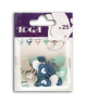 TOGA Pack de 25 Confettis Bois Oiseaux  Bleu et taupe