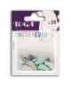 TOGA Pack de 26 Confettis Bois Pieds  Bleu et taupe