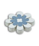 TOGA Pack de 25 Confettis Bois Fleurs  Bleu et taupe