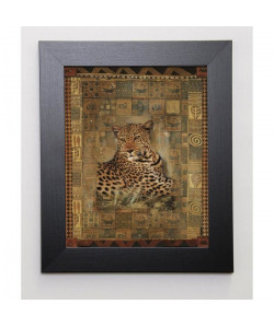 HEFFERAN Image encadrée Leopard 31x37 cm Multicolore