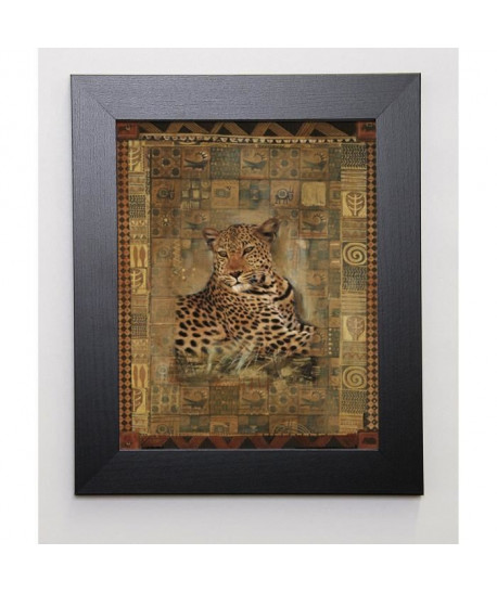 HEFFERAN Image encadrée Leopard 31x37 cm Multicolore