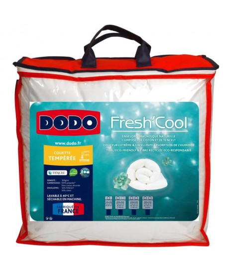 DODO Couette tempérée 300g/m˛ FRESH COOL 140x200 cm blanc