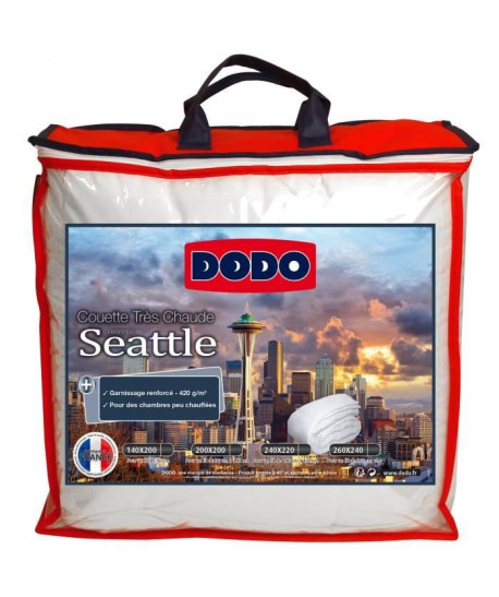 DODO Couette tres chaude 420g/m˛ SEATTLE 140x200 cm blanc