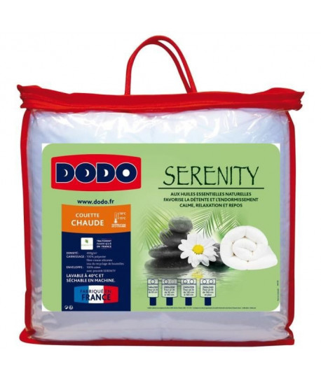 DODO Couette chaude 400gr/m˛ SERENITY 200x200 cm blanc