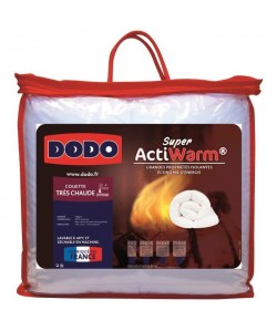 DODO Couette tres chaude 450g/m˛ SUPER ACTIWARM 220x240 cm blanc