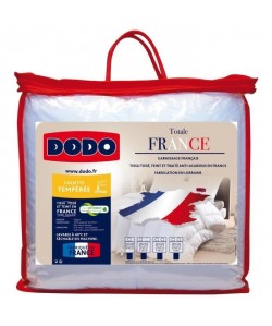 DODO Couette tempérée 350gr/m˛ antiacariens TOTALE FRANCE 200x200 cm blanc