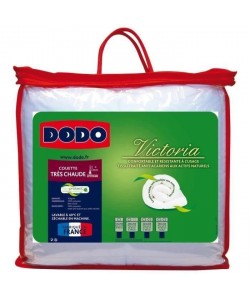 DODO Couette tres chaude 420gr/m˛ antiacariens VICTORIA 140x200 cm blanc