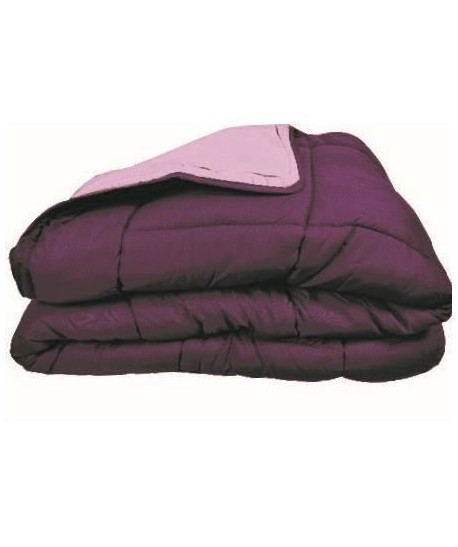 Couette chaude Microfibre 400 gr/m˛ CALGARY Prune & Parme 140x200cm