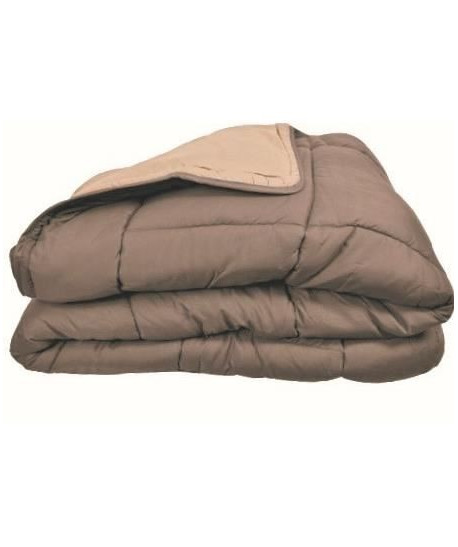 Couette chaude Microfibre 400 gr/m˛ CALGARY Taupe & Lin 220x240cm