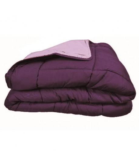 Couette chaude Microfibre 400 gr/m˛ CALGARY Prune & Parme 200x200cm