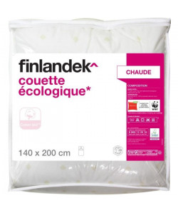 FINLANDEK Couette  140 x 200 cm  Ecologique  Blanc